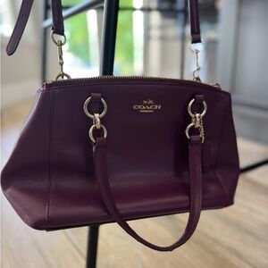 Coach Plum Leather Satchel